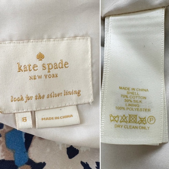 Kate Spade blue Autumn floral scoop neck fit and flare sleeveless dress 6 - Picture 9 of 10